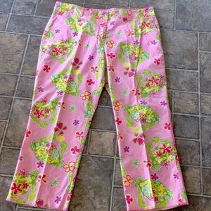 Lilly Pulitzer Muscle Beach crab capris pants
